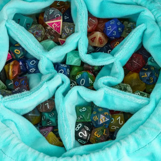 Multi-pocket d20 Dice Bag - Teal & Stars