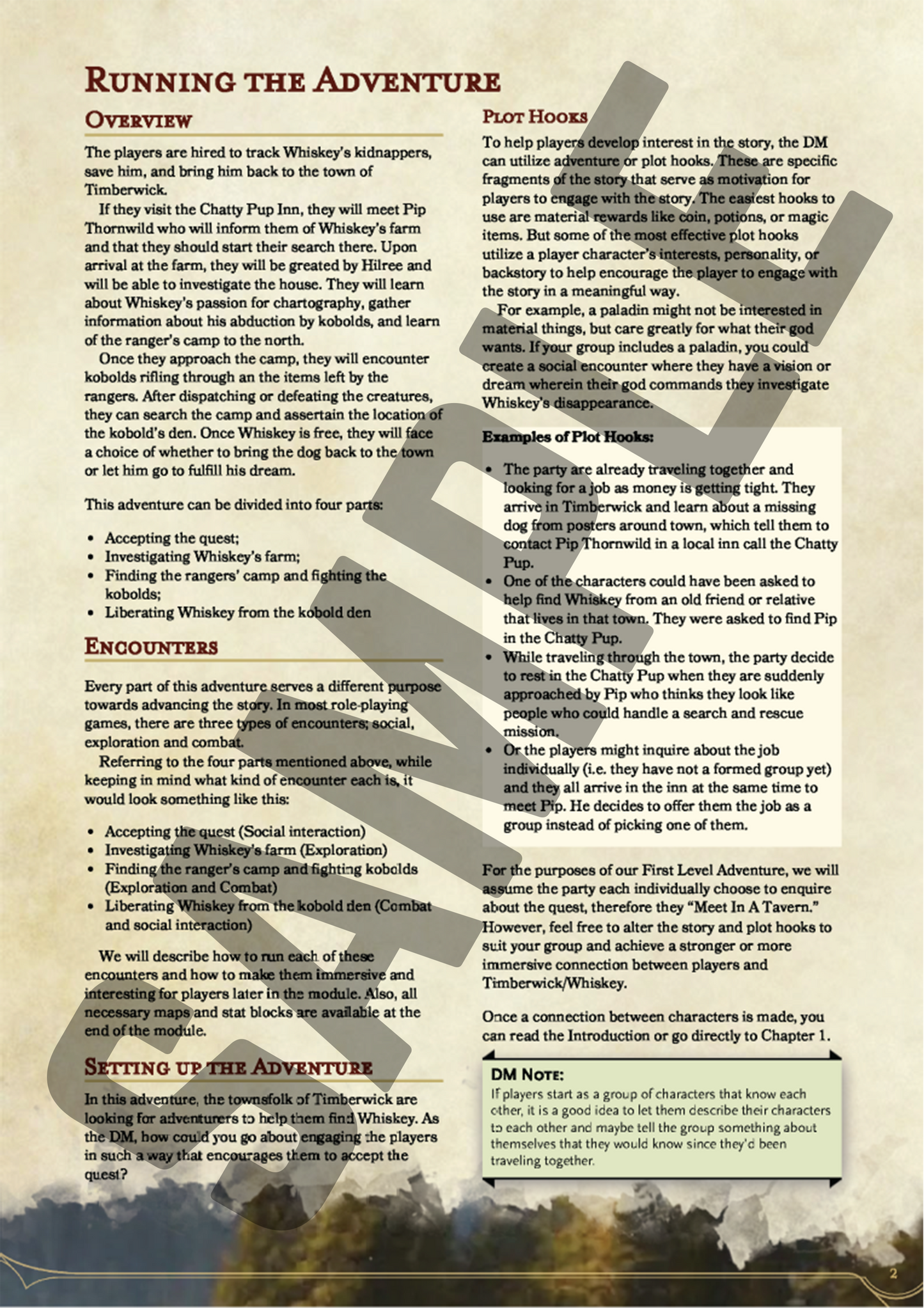 You Meet In A Tavern - A First Level D&D Adventure