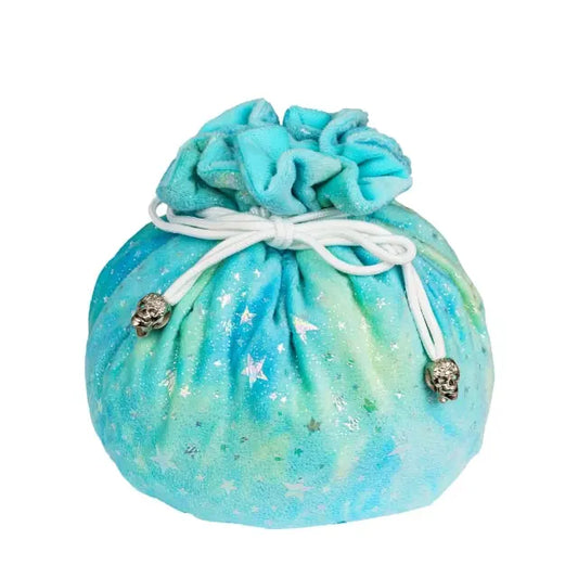 Multi-pocket d20 Dice Bag - Teal & Stars