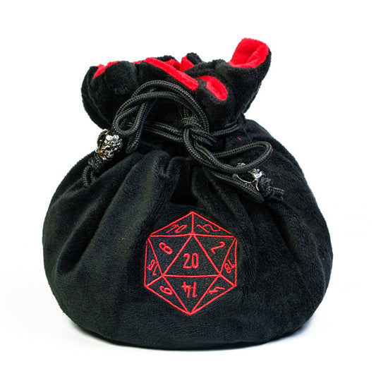 Multi-pocket d20 Dice Bag - Black