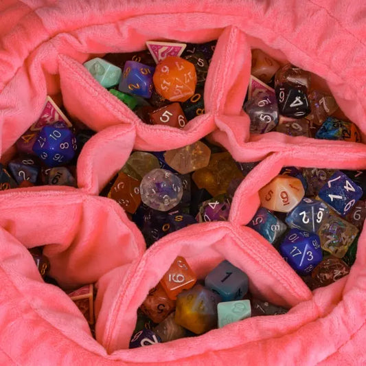 Multi-pocket d20 Dice Bag - Dragon Fire & Scales
